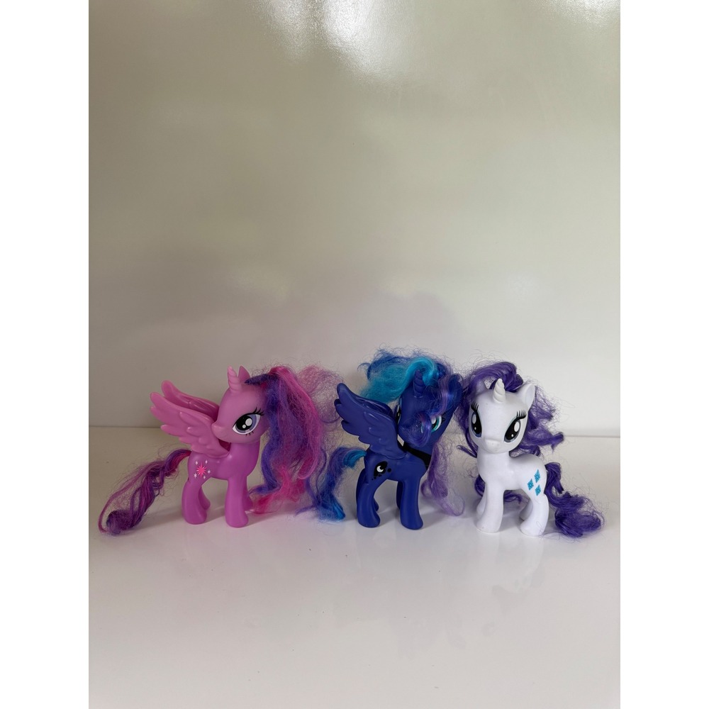 My Little Pony 2016 Twilight Sparkle Princess Luna Rarity Figure Lot 3pc Friends